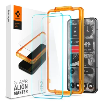 Nothing Phone 2 Spigen ALM GLAS.TR Tempered Glass Screen Protector 2 pcs. | Telefona Ekrāna Aizsargstikls ar Papildus...