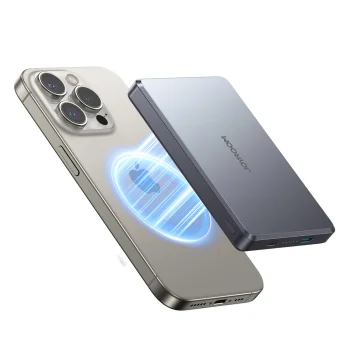 Joyroom JR-PBM08 Pro 10000mAh 20W ārējais akumulators ar 15W bezvadu uzlādi, pelēks