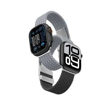 2 AmazingThing Blend Band siksniņu komplekts Apple Watch 45/46/49mm, pelēks/melns
