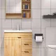 Tualetes papīra turētājs ar plauktu, Melns | Toilet Paper Holder with Shelf