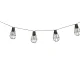 Saules bateriju dārza virtene ar 10 LED spuldzēm, Loft stils