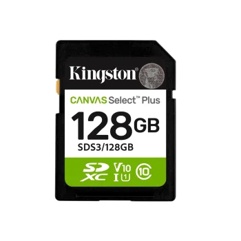 Kingston Canvas Select Plus Gen3 128GB SDXC atmiņas karte