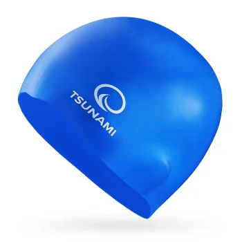 Silikona peldcepure TSUNAMI PRO, zila