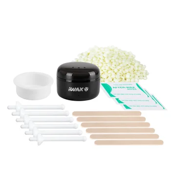 Deguna vaksācijas komplekts un mini vaska sildītājs iWAX, melns
