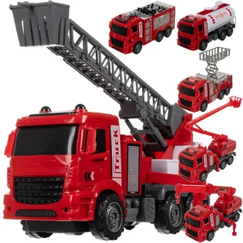 Kruzzel 24631 Ugunsdzēsēju automašīnas komplekts | Fire Department Car Set