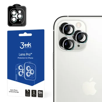 3mk Lens Protection Pro kameras aizsargstikls iPhone 11 Pro / 11 Pro Max, sudraba