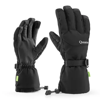 Qunature Finger Style slēpošanas cimdi, L izmērs, melni