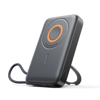 Ārējais akumulators Joyroom JR-PBM02 10000 mAh 22.5W MagSafe ar iebūvētu kabeli, melns