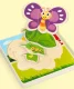 Koka daudzslāņu puzle bērniem Tauriņš, Montessori izglītojošā rotaļlieta