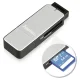 Hama 123900 USB 3.0 karšu lasītājs SD/microSD, melns/sudraba