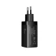 Sienas lādētājs Joyroom JR-TG10 65W GaN, 2x USB-C, USB-A un 1.2 m USB-C kabelis, melns