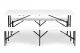 Multigarden saliekams banketu galds 180 cm ar 2 soliņiem, balts