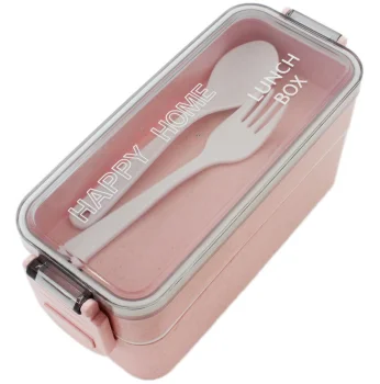 Pusdienu kārba Lunch Box 750ml ar piederumiem, rozā