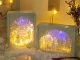 3D papīra izgriezumu nakts lampa ar RGB LED, pulti un skārienvadību, balta
