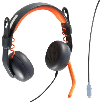 Logitech Zone Learn Vadu Austiņas ar Mikrofonu USB-A Zilas/Oranžas