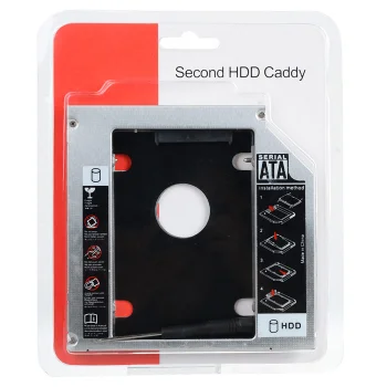 Universāls 2. cietā diska adapteris optiskajam diskdzinim SATA 9.5 mm