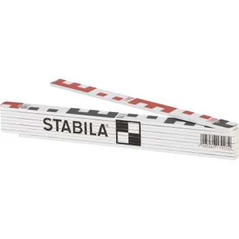 Koka saliekamais mērs STABILA Type 1407 GEO, 2 m, balts un sarkans