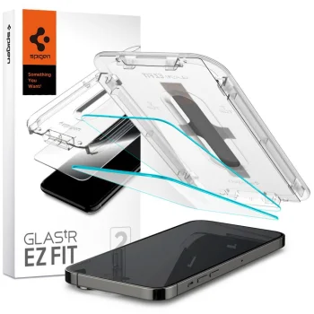 Spigen Glas.TR EZ Fit aizsargstikls (2 gab.) iPhone 14 Pro Max