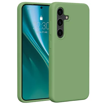 Etteri Silicone Case vāciņš Samsung Galaxy S24, gaiši zaļš