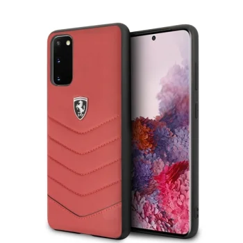 Ferrari Samsung Galaxy S20 vāciņš Heritage Quilted, sarkans