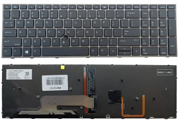 Tastatūra HP ZBook 15 G5, G6, 17 G5, G6 ar apgaismojumu un rādītājierīci