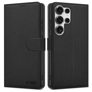 Tech-Protect Wallet atverams vāciņš Samsung Galaxy S25 Ultra, Melns