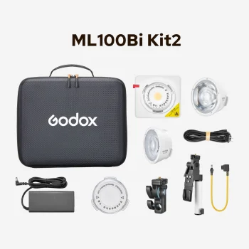 Godox ML100 Bi-color Kit 2 LED video gaisma