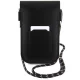 Hello Kitty Leather Hiding Kitty Cord pleca somiņa, melna