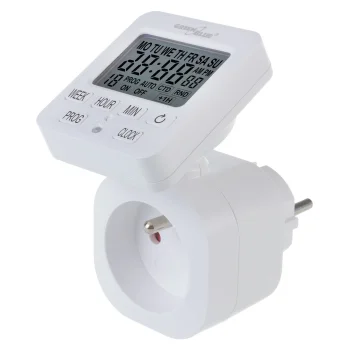 GreenBlue GB605 E digitālais taimeris, 16A, 3680W, IP20, balts