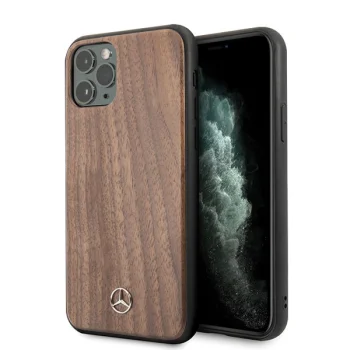 Mercedes iPhone 11 Pro Max vāciņš Wood Line Walnut, gaiši brūns