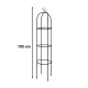 Metāla dārza pergola LUARO augiem un rozēm, 195 cm, melna