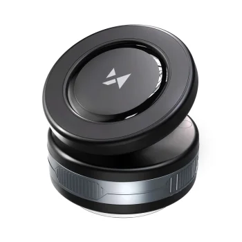 Wozinsky WUSQ-01 auto turētājs ar Qi lādētāju, MagSafe saderīgs, melns