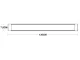 LED virsapmetuma lampa 120cm 28W, silti balta