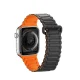 Dux Ducis Armor siksniņa Apple Watch (41 / 40 / 38 mm), silikona, magnētiska, melna/oranža