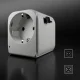 SBS universāls ceļojumu adapteris, 2x USB-A, 2500W, balts