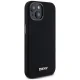 DKNY iPhone 14 / 15 / 13 vāciņš Liquid Silicone Small Metal Logo MagSafe, melns