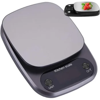 Elektroniskie LCD virtuves svari 1 g–10 kg, melns