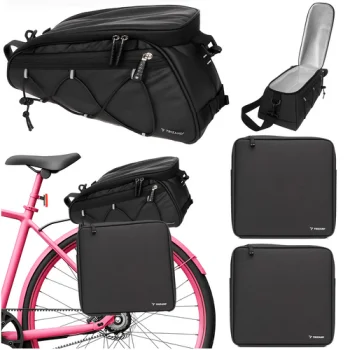 Trizand 00025516 velosipēda bagāžnieka somu komplekts 3 gab., 16L, melns
