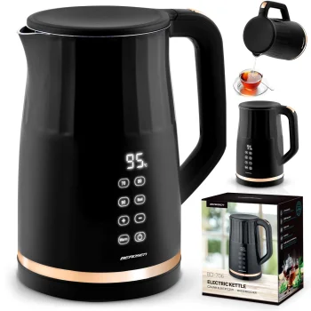 Berdsen BD-706 elektriskā tējkanna ar temperatūras kontroli 1.7L, melna