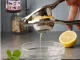 Metāla rokas sulu spiede citroniem un citrusaugļiem, 20.5 cm, sudraba