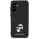 Karl Lagerfeld Saffiano K&C Metal Logo vāciņš priekš Samsung Galaxy A36, melns
