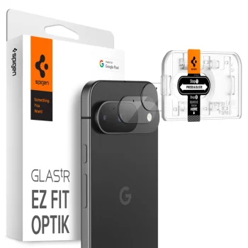Spigen Optik.tR Ez Fit kameras rūdīts stikls priekš Google Pixel 9 (2 gabali) | camera tempered glass for (2-pack)