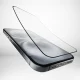 Hibrīda aizsargstikls Puro Flexible Glass D3O priekš iPhone 16 Plus / 15 Pro Max / 15 Plus ar melnu rāmi