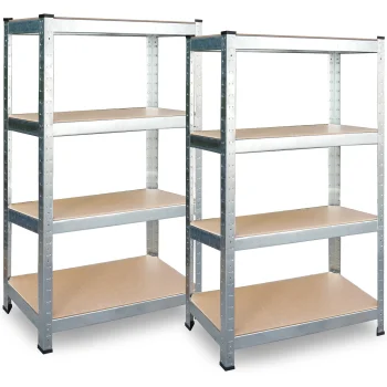 Plonos PL-701 metāla noliktavas plaukti, 174x80x40 cm, 2 gab., sudraba