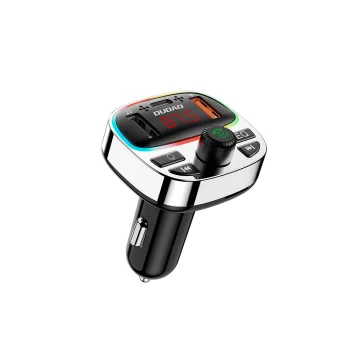 Dudao R2PRO+ FM raidītājs ar Bluetooth 5.3 un PD 25W lādēšanu, melns/sudraba