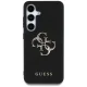 Guess Grained Big 4G Logo vāciņš Samsung Galaxy S25, melns