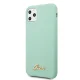 Guess iPhone 11 Pro Max vāciņš Silicone Vintage Gold Logo, zaļš