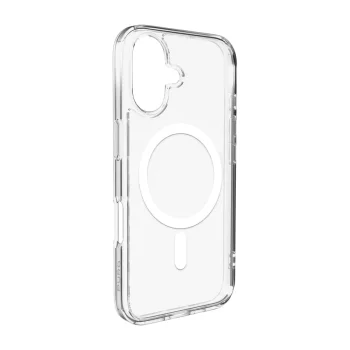 Puro Lite Mag vāciņš priekš iPhone 17 ar MagSafe atbalstu, TPU+PC, caurspīdīgs ar baltu gredzenu