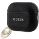 Guess AirPods Pro 2 maciņš Fixed Glitter Heart Diamond Charm, melns