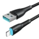 Joyroom SA32-AL3 USB-A uz Lightning kabelis 3A 1m melns